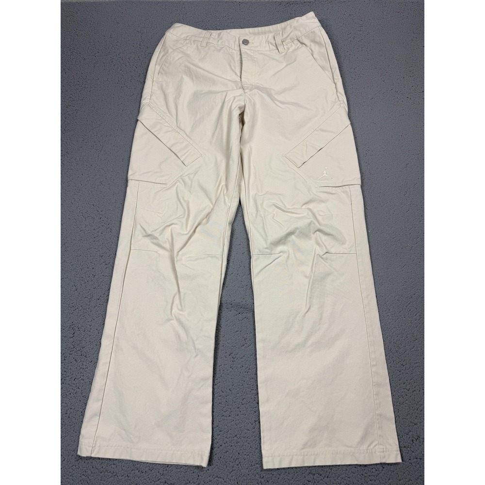 Nike Jordan Cargo Pants Mens 32x31 Beige Canvas‎ Straight Leg Casual FV7098-203